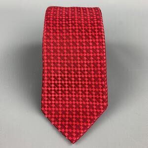 CHRISTIAN LACROIX Red Diamond Silk Tie